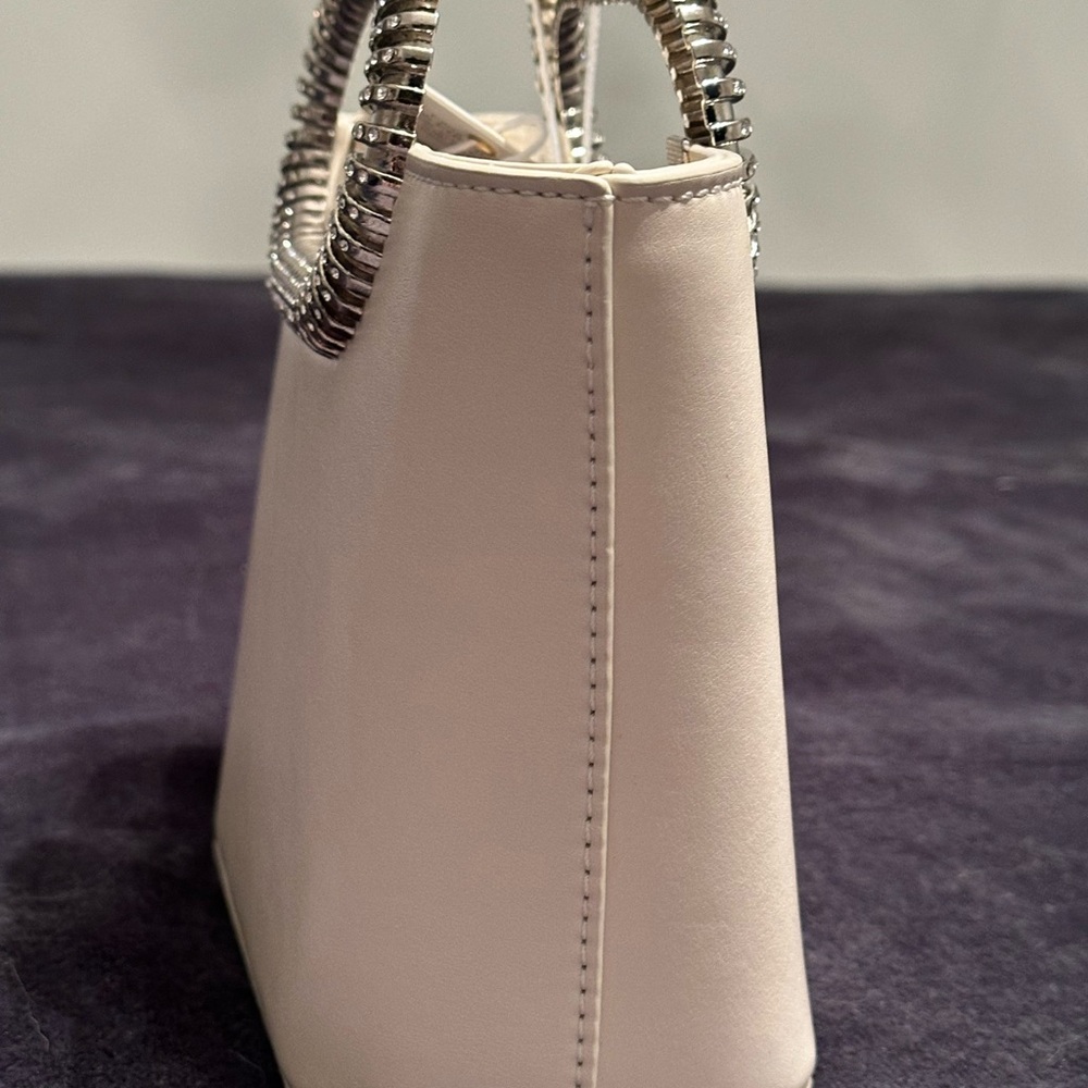 COPY - Urban Expressions Ivory- Alina Handbag with Silver with rhinestone Accen… - Picture 4 of 12